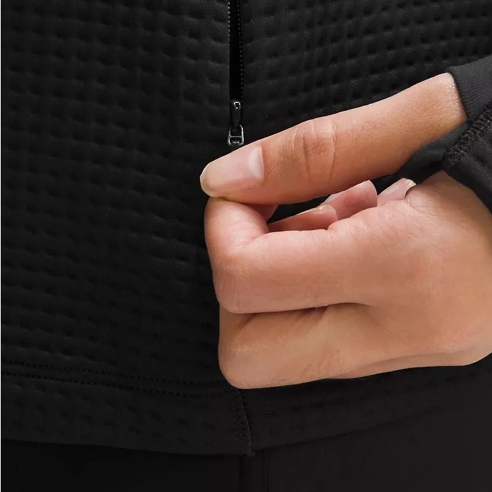 New with Tags- Lululemon Waffle-Knit Half-Zip Long-Sleeve Shirt - Picture 5 of 6